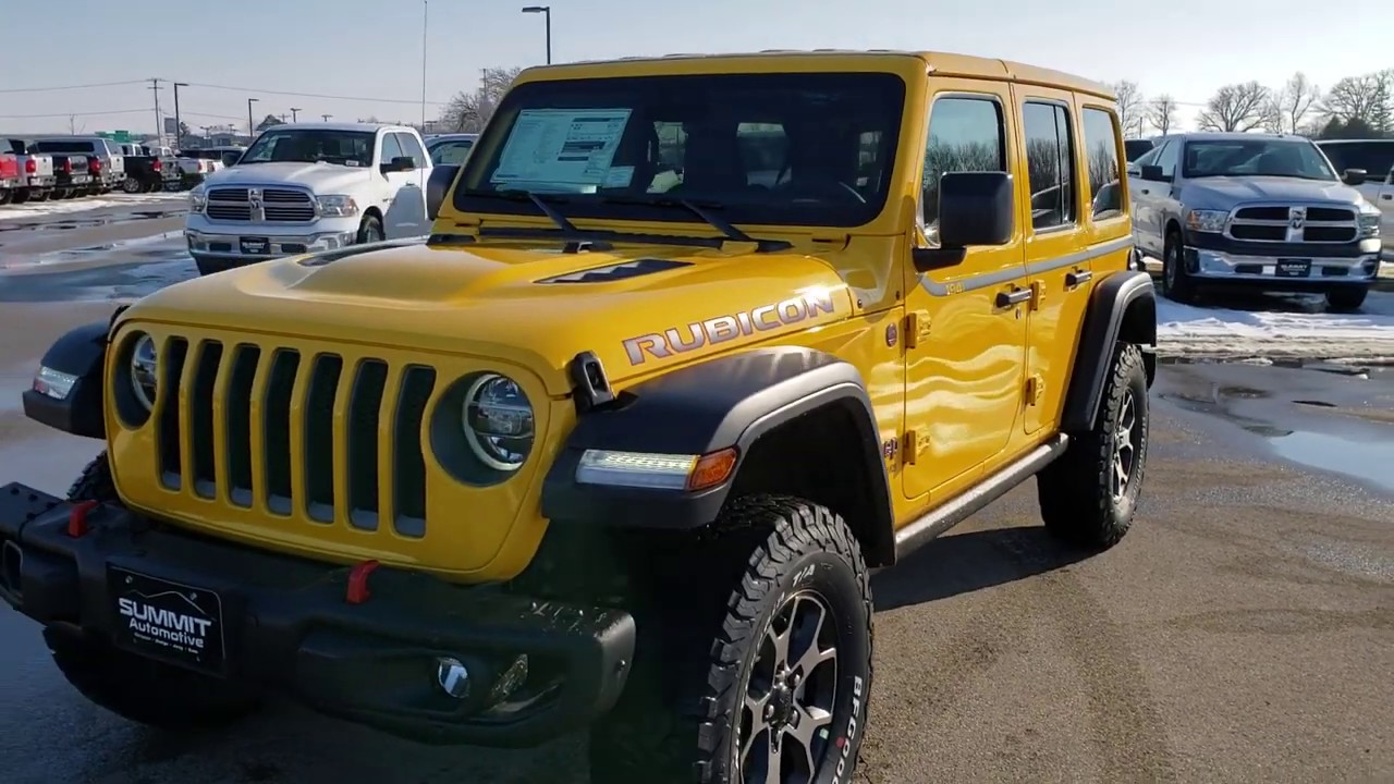 2019 JEEP WRANGLER UNLIMITED RUBICION HELLAYELLA YELLOW NEW YELLOW ...